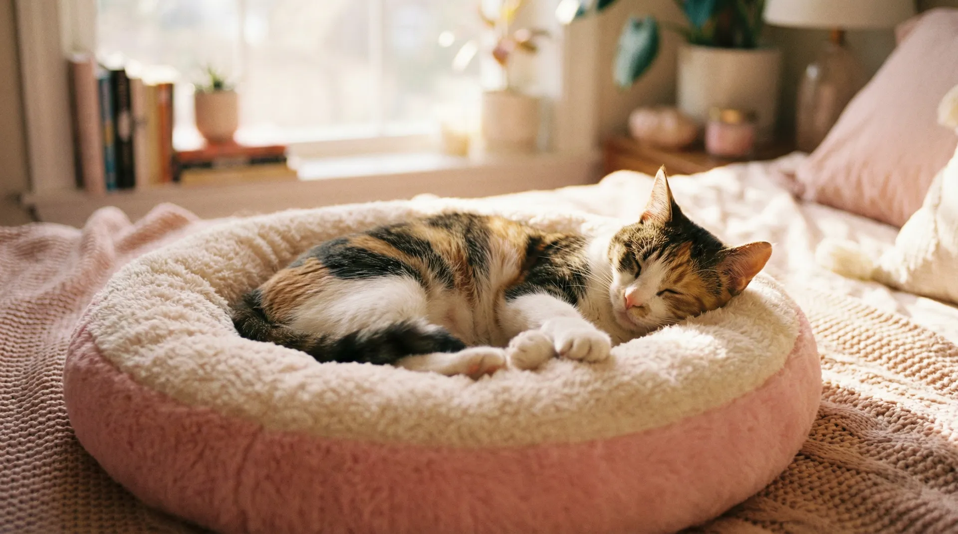 三花猫安静入睡 - 奶糖H